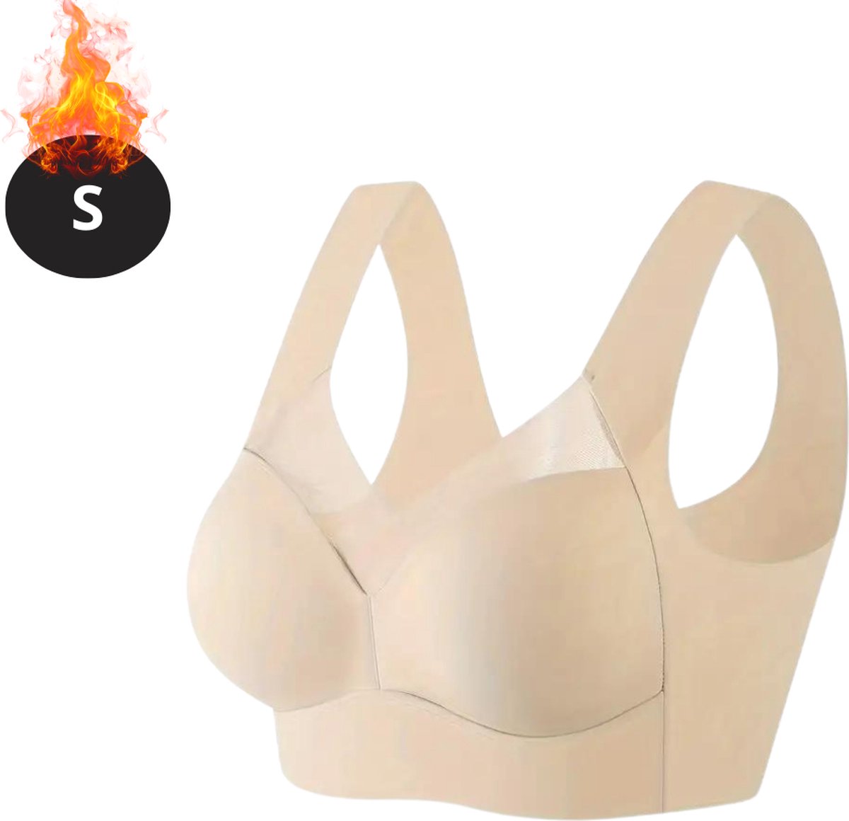Livano BH Zonder Beugel - Zonder Bandjes - Push-up Bh's - Comfort Beha - Comfortabel - Sterk - Dames - Beige