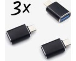 3 set - USB C naar USB A converter - Universele USB Hub - OTG verloop