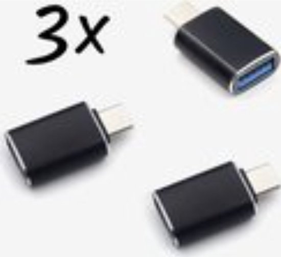 3 set - USB C naar USB A converter - Universele USB Hub - OTG verloop