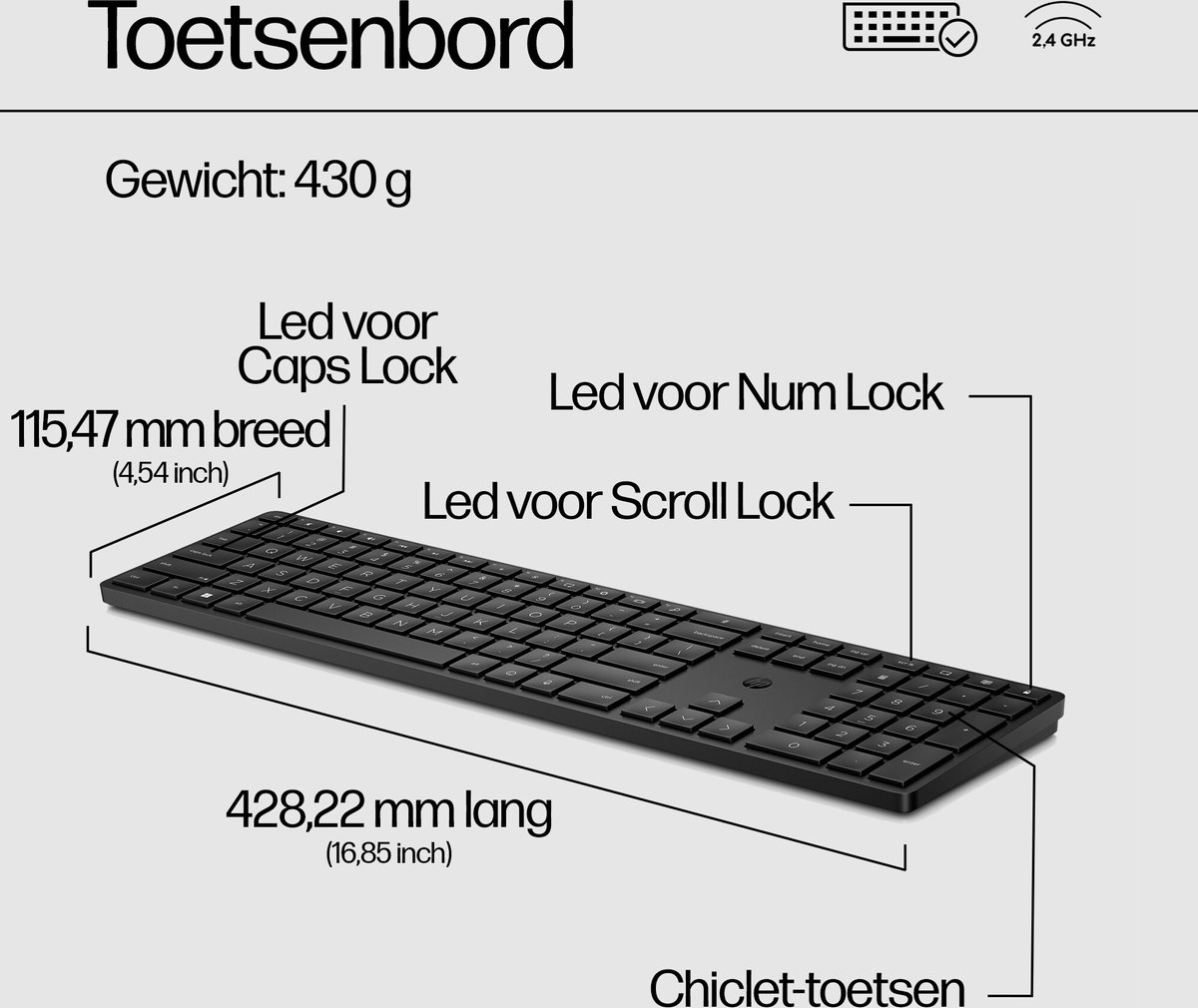 Koop uw Toetsenbord en muis HP QWERTY draadloos bij | 1398150
