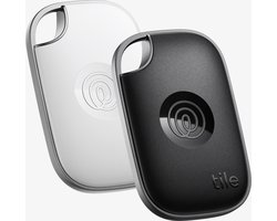 Life360 Tile Pro - Krachtige Bluetooth Tracker - Item locator voor sleutels, tassen en meer - Werkt met iOS en Android - 2-stuks (Zwart/Wit)