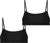 Haut court RJ Pure Color Amiens Filles (ajustable), lot de 2, noir, 134/140