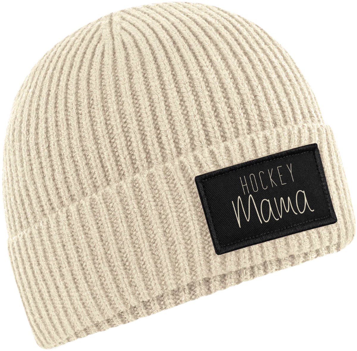Dames muts-voor de hockey mama-lekker warm kijken naar je kind-one size-Beige