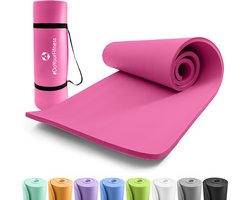 #DoYourFitness - dikke fitness mat perfect voor pilates, aerobics, yoga - »Yamuna« - non-slip, duurzaam, huidvriendelijk, slijtvast - 183 x 61 x 1,5 cm - pink