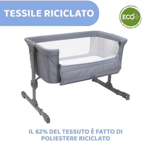 Chicco Next2Me Essential Baby Cot Side Bed, Co-Sleeping Cot, Compatibel met meerdere bedden, Verstelbare hoogte, Goede luchtcirculatie, Matras en tas inbegrepen, 0-6 maanden, Beige