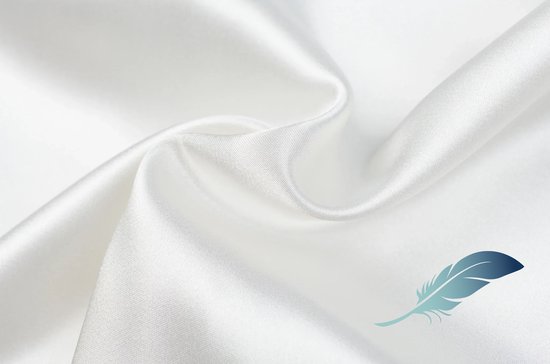 Super Doux - Brillant - Satin - 100% - Drap-housse surmatelas en satin de Katoen 90 x 220 cm Wit