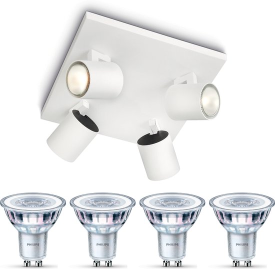 Philips LED Spot - 25 W - GU10 - Niet Dimbaar - Warmwit Licht - 4 stuks - Bespaar op Philips LED Spot - 25 W - GU10 - Niet Dimbaar - Warmwit Licht - 4 stuks - Bespaar op