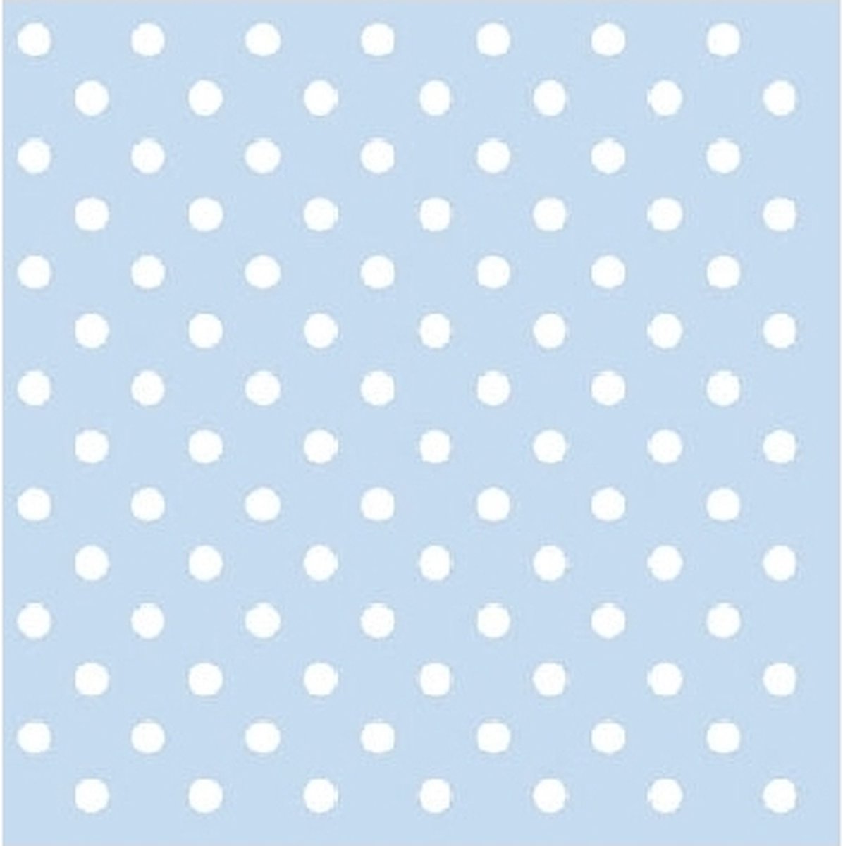 Ambiente Servetten - 40x stuks - met stippen - lichtblauw - 33 x 33 cm - papier