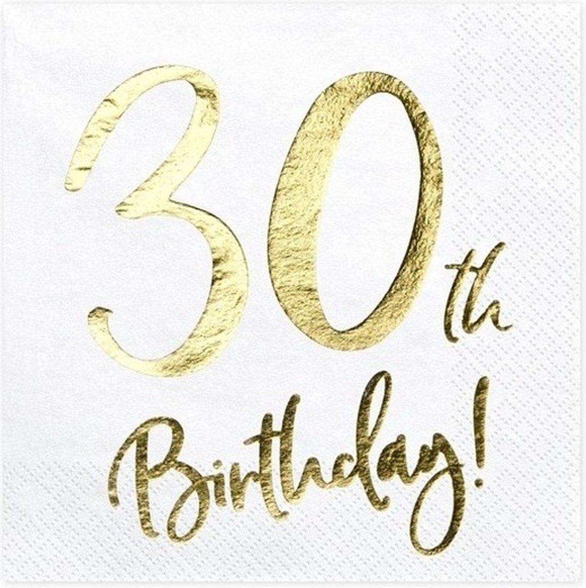 30 Jaar leeftijd verjaardag servetten - 60x stuks - 33x33 cm - Papier - 3-laags - feestartikelen