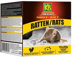 Ratten vochtige ruimten - Fanga B + Bloc P 15 x 20g