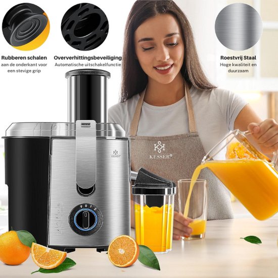 KESSER® Slowjuicer - Sapcentrifuge - Slow Juicer - Sap Centrifuge - Sapcentrifuge Groenten En Fruit - Sapcentrifuge - Slowjuicer Recepten Boek van KESSER® — afbeelding 2