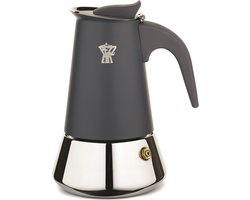 Pezzetti espressomaker - koffiemaker - 10 kops - roestvrijstaal - inductie - gas - elektrisch - percolator - moka pot - grijs