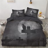 OliveSleep Beddengoedset, 3-delig, LKW Dark Diamond beddengoed 200 x 200 cm en 2 kussenslopen 80 x 80 cm, hypoallergeen, 70% polyester/30% lyocell microvezel slaapcomfort en met ritssluiting - Patroon