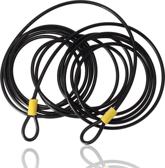 Terraskabel Kabelslot 10 Meter - Fietsslot Hangslot voor Ultieme Beveiliging: Lang Kabelslot met Messing Hangslot, Infokaart en 2 Sleutels — afbeelding 5