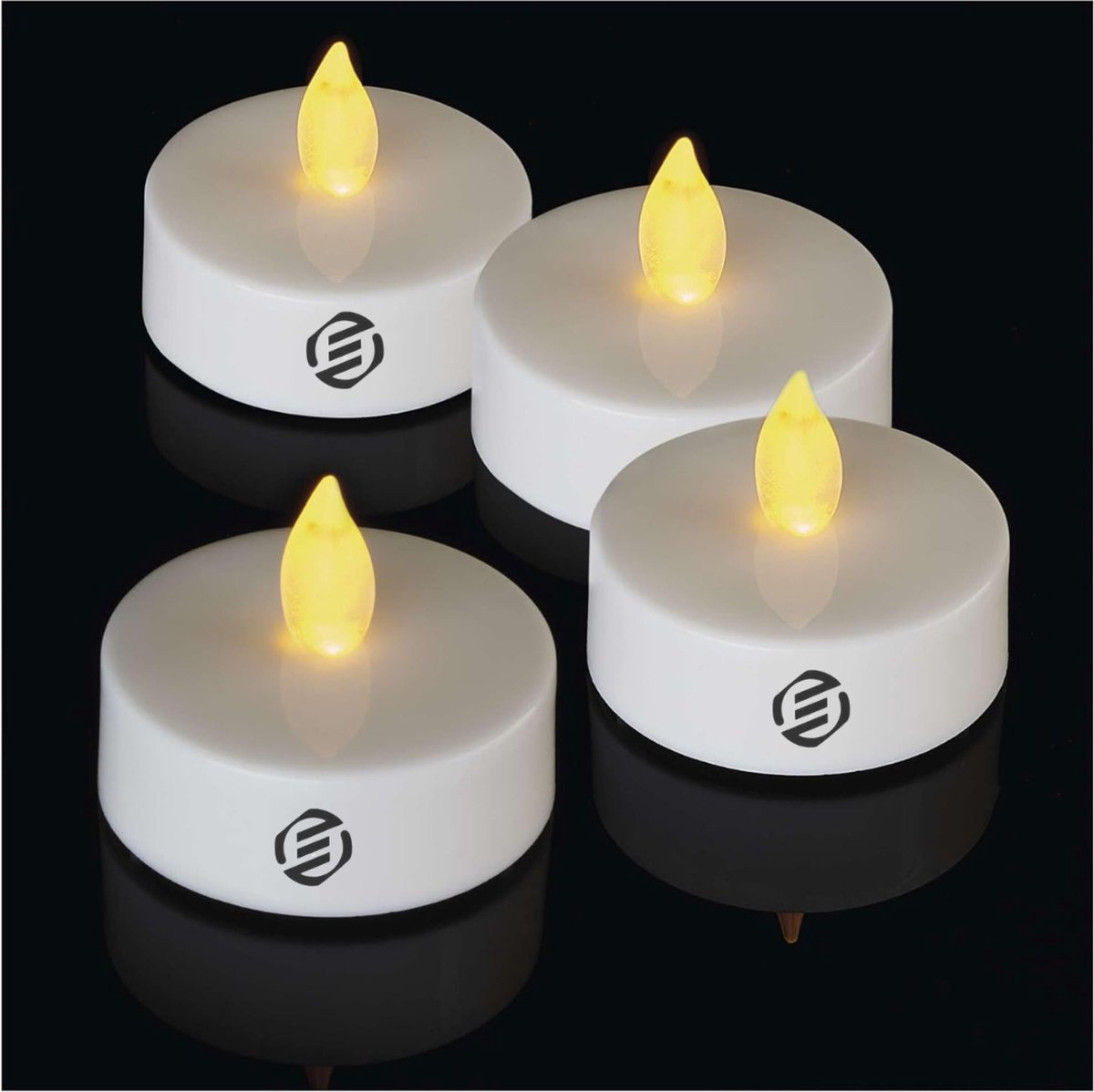 Equivera Oplaadbare LED Kaarsen - Elektrische Kaarsen - Oplaadbare Waxinelichtjes - Realistische Kaarsen - Kerstverlichting - Veilig en Duurzaam wit