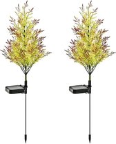 Home & Marker Lichtboom op Zonne-energie voor Binnen & Buiten - Kerstverlichting figuur - Kerstboom met Verlichting en Gloeiende Sterren - Waterdicht IP65 - Decoratieve Tuinlamp - CUPRESSUS