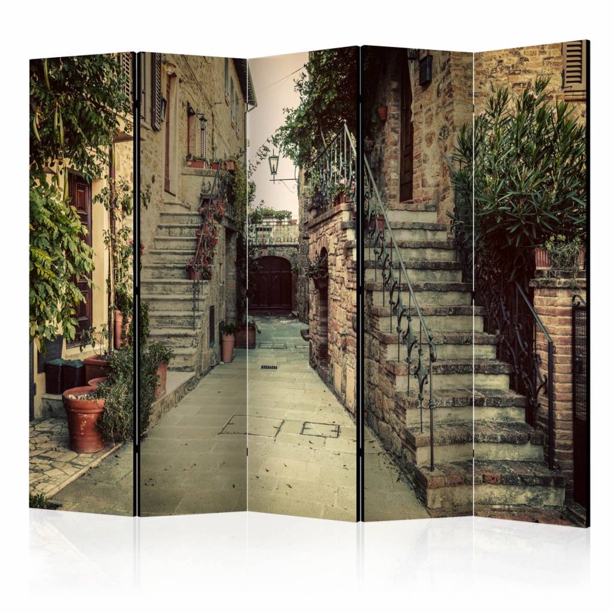 Vouwscherm - Toscane 225x172cm , gemonteerd geleverd, dubbelzijdig geprint (kamerscherm)