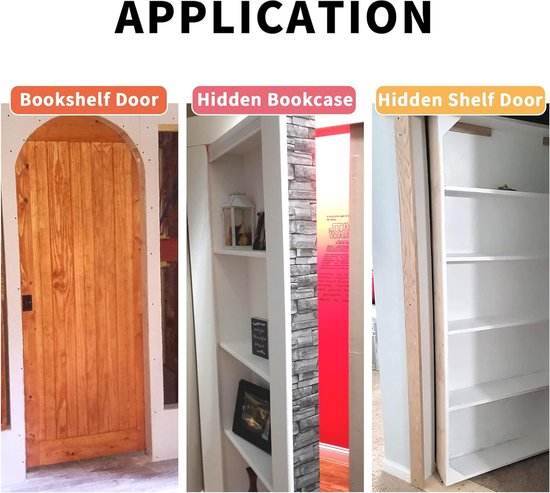 Charnières de porte Charnières robustes pour portes en bois Axe à 360 degrés Système de charnières en acier inoxydable (128*23*43mm et 100*23*43mm)