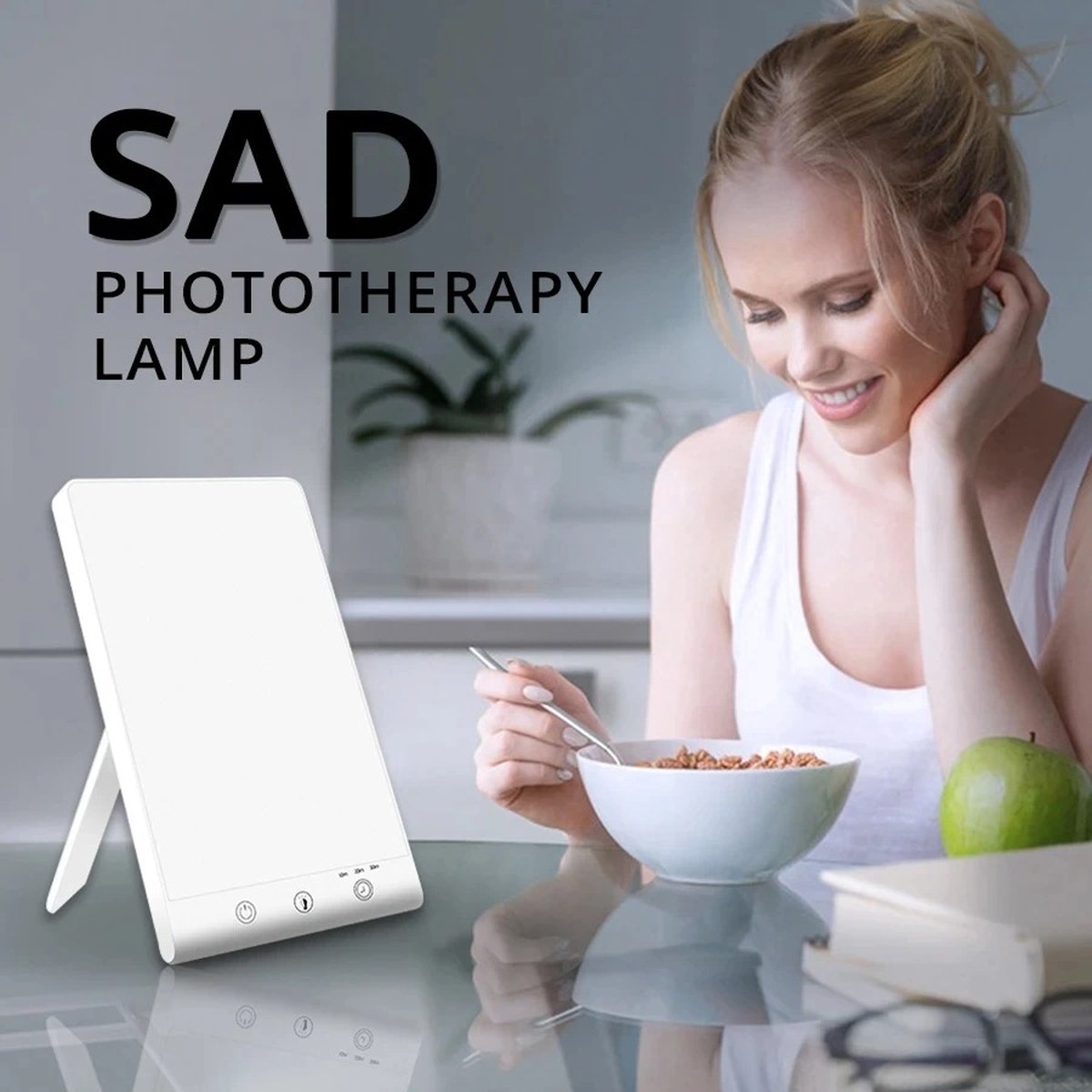 N.lux - Daglichtlamp met dimfunctie en timer - Lichttherapie - 2000 tot 12000 Lux - Winter depressie - Wit en warm wit licht - Daglichtlamp staand - Bureaulamp — cadeau in Cadeau-ideeën - foto 6