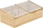 Outsunny Kas hout koude kas koude box kweekkas plantenbak voor balkon 845-374