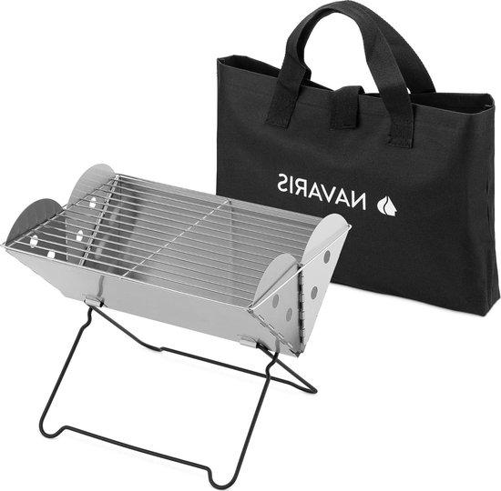 Circle Bbq Grill, Portable Folding, 2-4pers RVS Mini Round Bbq Grill, voor Outdoor Camping Picknick Koken Wandelen