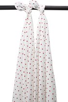 Meyco Baby Sweet Heart swaddle - 2-pack - hydrofiel - red - 120x120cm