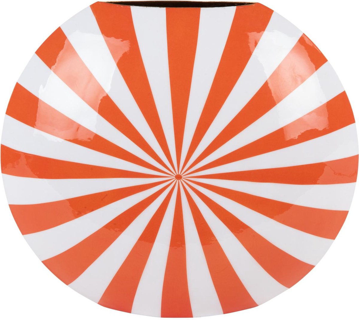 Present Time Vaas Candy Swirl - Oranje - 40x11x35cm - IJzer - Modern - Bloemenvaas - Woondecoratie - Decoratieve vaas voor woonkamer of slaapkamer