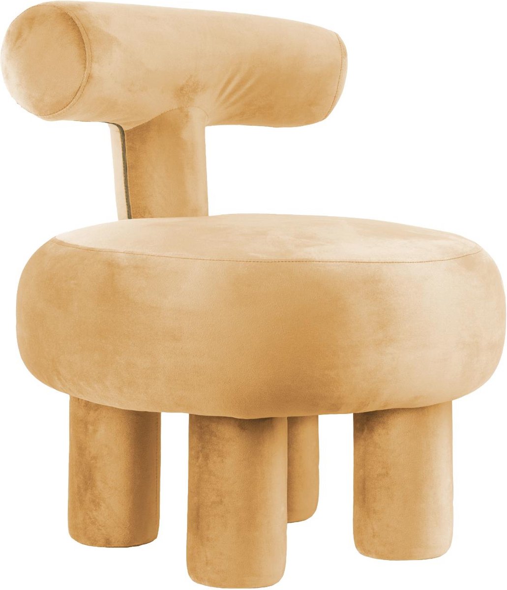 Leitmotiv Stoel Abrazo - Bruin - 58x58x67cm - Scandinavisch - Woonkamer - Slaapkamer