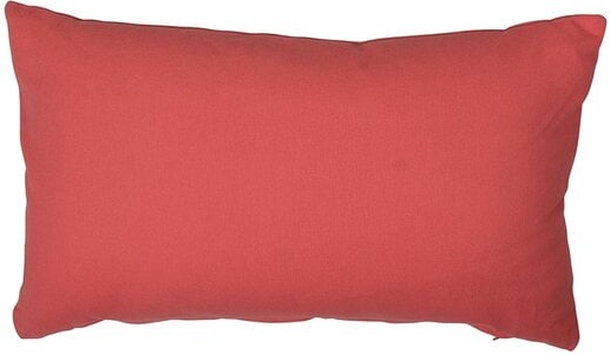 Linen & More Flannel Coral Rood Kussen | 30 X 50 | Sierkussen Voor Woonkamer Of Slaapkamer
