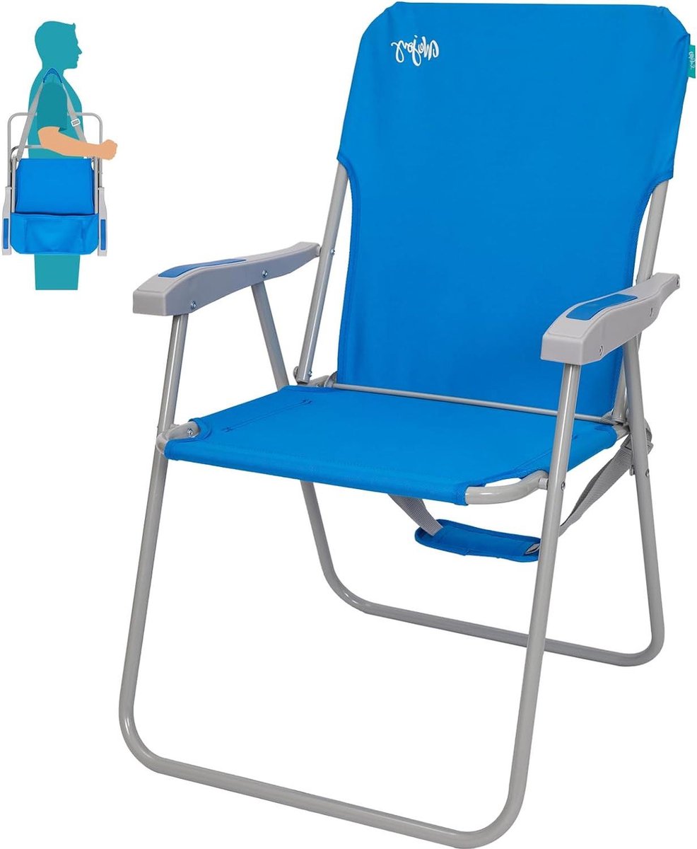 TIMBER RIDGE Laag opvouwbare strandstoel, opvouwbare lichtgewicht campingstoel met mesh hoge rugleuning 150 kg capaciteit draagtas en gewatteerde armleuning voor tuin buiten BBQ reizen picknick (blauw TIMBER RIDGE Laag opvouwbare strandstoel, opvouwbare lichtgewicht campingstoel met mesh hoge rugleuning 150 kg capaciteit draagtas en gewatteerde armleuning voor tuin buiten BBQ reizen picknick (blauw