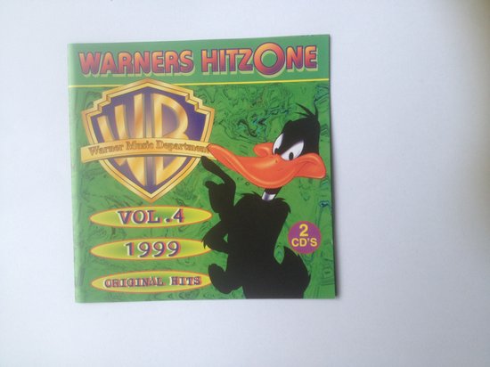 Cd-hoes met Daffy Duck op een groene achtergrond met bubbels. Boven staat "WARNERS HITZONE".