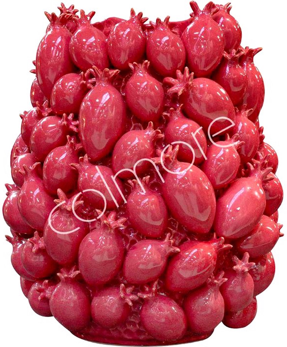 Colmore by Diga vaas granaatappel fuchsia keramiek 34 x 33 x 37 cm