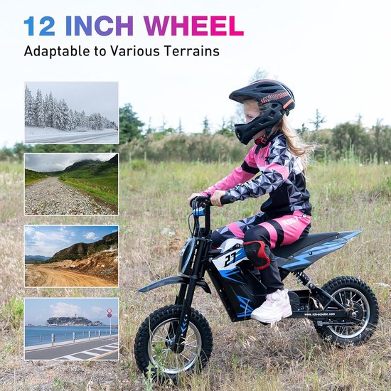 COSTWAY Elektrische Kinder Motorfiets 6V Rozerood - Driewieler Met Pedalen, Geluid, Claxon En Verstelbare Koplamp