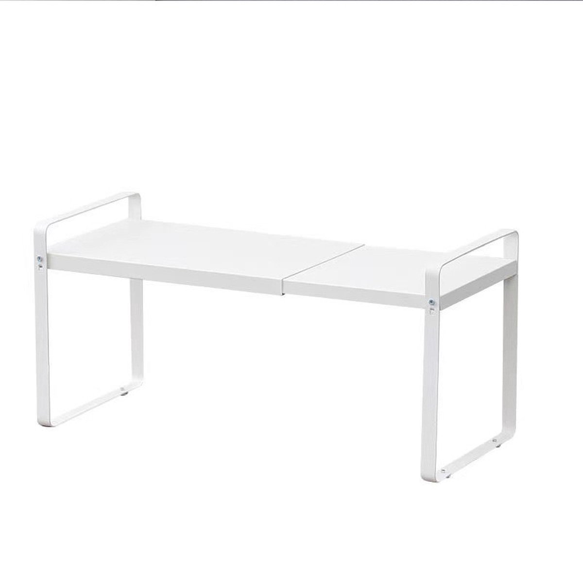 Keuken Organizers - Extra uitbreidbaar - aanrecht organiser - Uitschuifbaar 28*25*(38-69)cm - Pannenrekken - Gootsteenkast organizer - Bureau Organizer - Opbergrek - Kast Organizer - Badkamer Organizer - Uitschuifbaar tussen 38 en 60cm - Wit