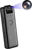 Mini Body Camera, 180 Graden Rotatie 1080P Videorecorder Draagbare Draagbare Beveiliging Cam, Politie Body Cam Back Clip Waterdichte Action Body Camera
