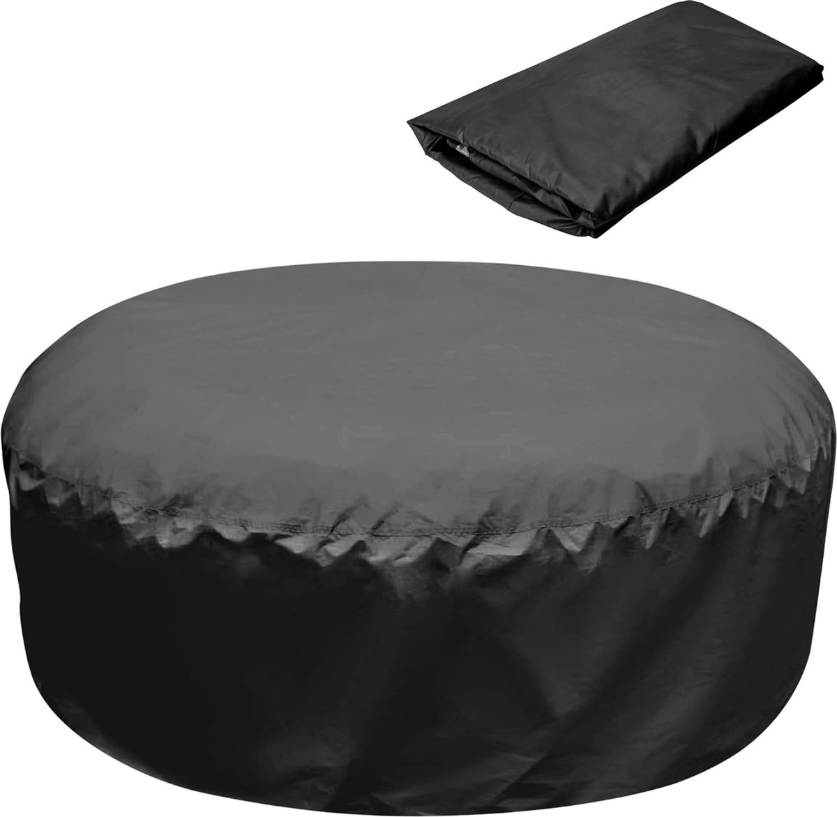Ronde hottubhoes Stofhoes voor zwembadhoes Huisdierzwembadhoes Vervanging van de hottubhoes met volledige dekking UV-bescherming waterdichte draagbare algehele spa-veiligheidsbeschermer voor ronde hottubs buiten (diameter*hoogte：210*30cm)