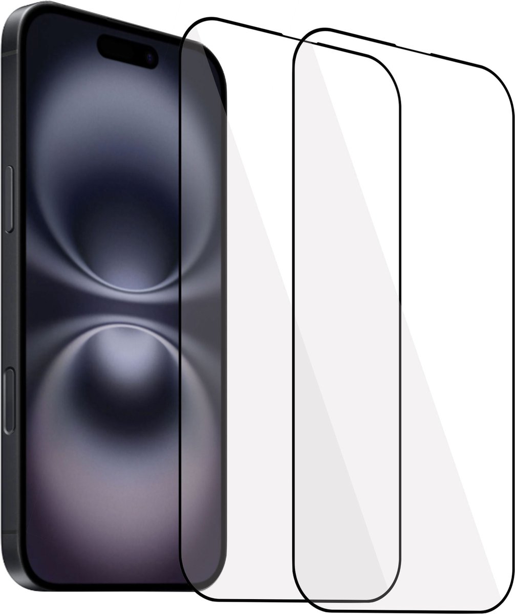 2x Geschikt voor Apple iPhone 16 - Screenprotector - Gehard Glas - Full GuardCover