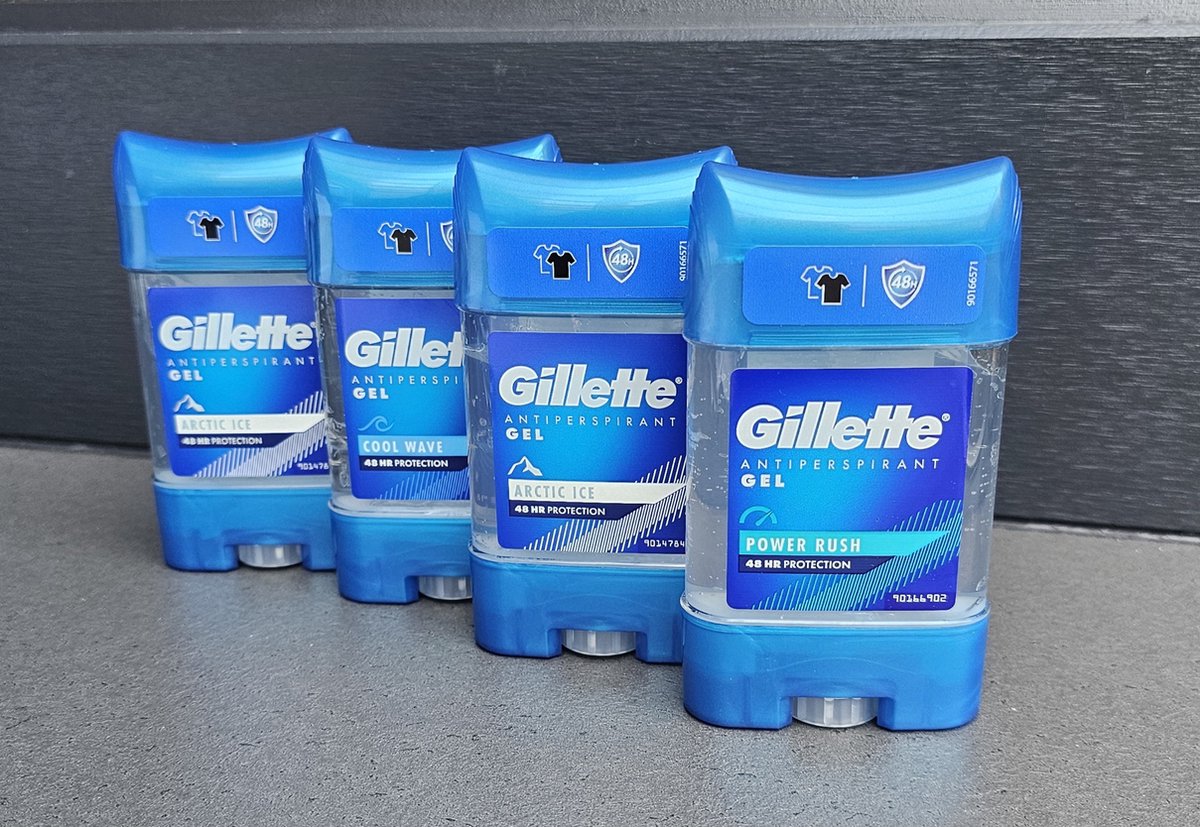 Gillette Endurance Sports Champions Choice Deodorant 4 x 70 ml Deodorant Mannen Clear Gel Deodorant Mannen Voordeelverpakking Anti Transpirant Mannen Antiperspirant