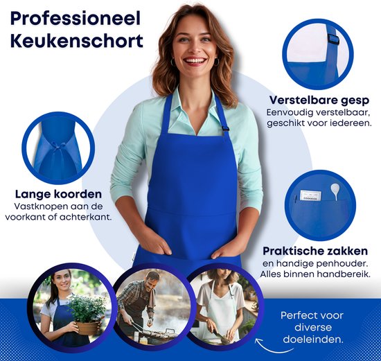 Apron Shop - Tablier de cuisine professionnel - Tablier de cuisine - Tablier de barbecue - Restauration - Taille : taille unique - Bleu ciel