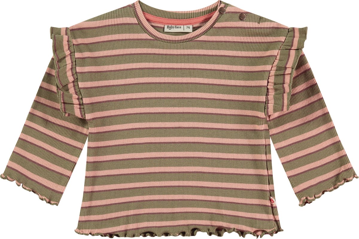 Babyface girls rib t-shirt longsleeve Meisjes T-shirt - Maat 80
