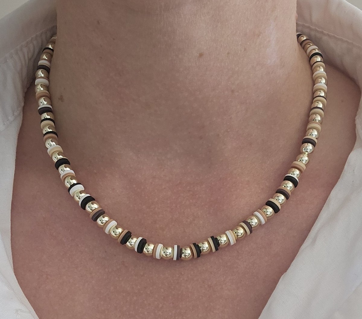 Belike Ketting Fall Sparkling 14 kt Gold Coloured 6MM Kraaltjes