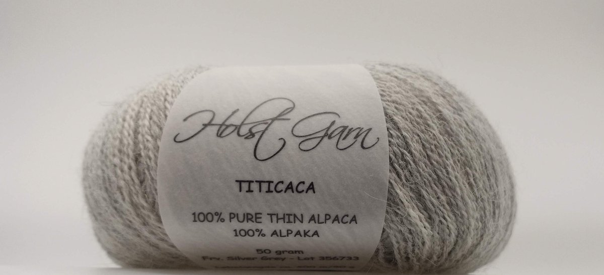 Holst Garn - Titicaca Alpaca Wol (Fleece) -Garen - Silver Grey - Grijs