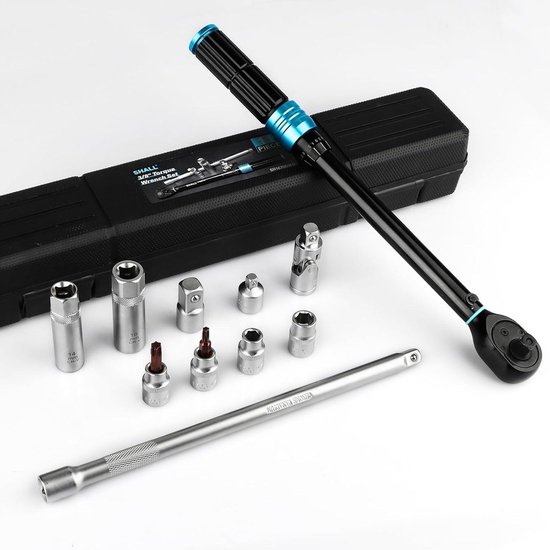 Momentsleutelset 3/8 inch 5-60 Nm - 11-delig - Verstelbaar in twee