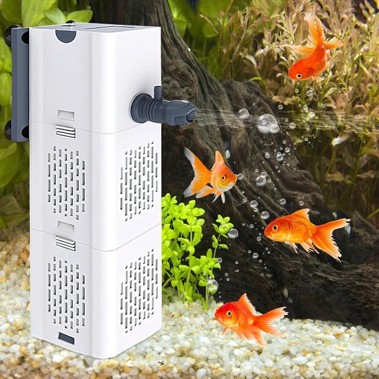 Foto: Binnenfilter voor 60 liter aquarium aquariumpomp met filter pompen en filter voor aquaria garnalen filter