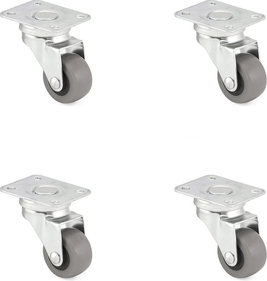 8 stuks kleine meubelwielen, zwenkwielen, 12 mm, 360 8 stuks kleine meubelwielen, zwenkwielen, 12 mm, 360