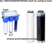 Filtre à Eau 3 étapes 20,67mm – Sédiments + Bloc Charbon Actif – Système Filtration