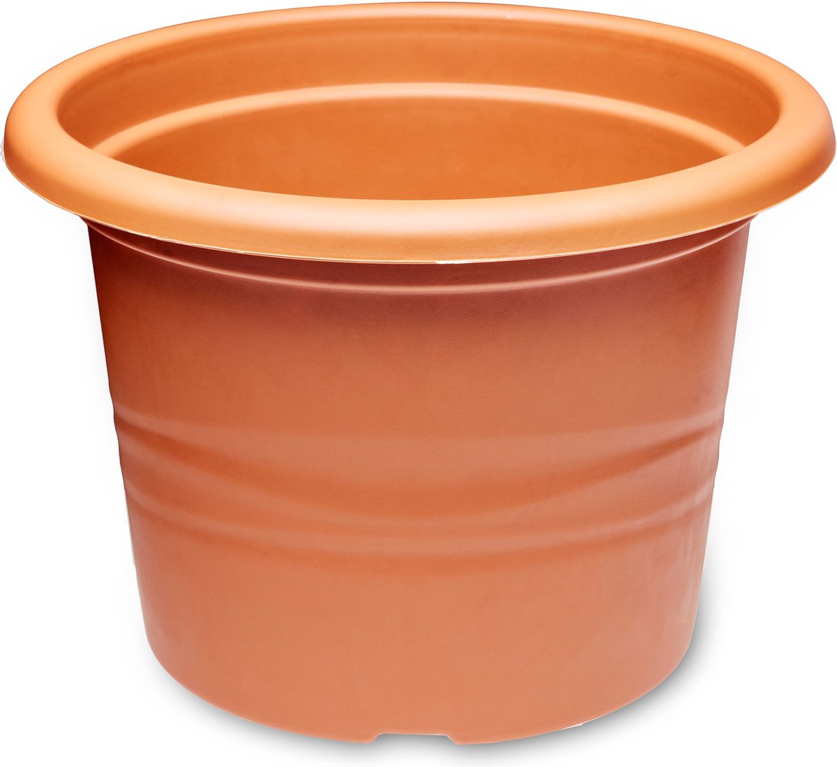 1x Garronda Plantenpot Bloempot - Kunststof - Rond - Plantenbak - Terracotta - ⌀23cm H=16,5cm - GD-NIC-Barcelona95