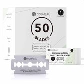 Bol.com Cosmeau Safety Razor Blades voor Vrouwen Alle Lichaamsdelen - 50 Stuks Safety Razor Scheermesjes Mesjes voor Bamboozy Sa... aanbieding