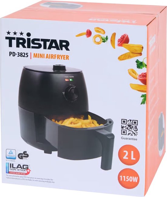 Mini airfryer - smartfryer - 1150 Watt - 230 volt- 2 liter