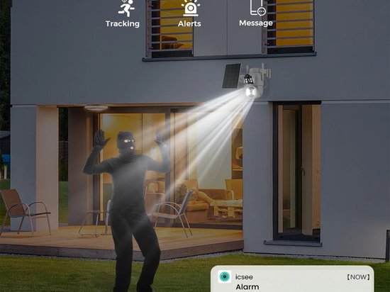 Xd Xtreme - Solar camera - Dual lens - Wifi - 8MP (2x4MP) - Wit van XD-Xtreme — afbeelding 2